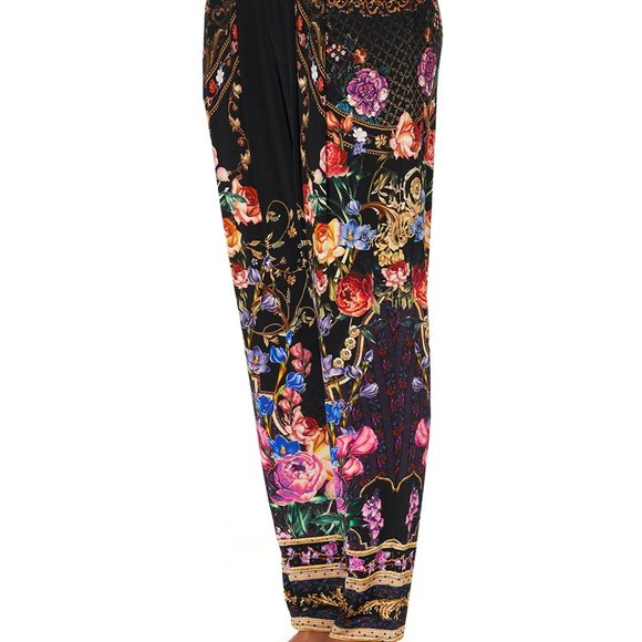 Camilla Harem Pants With Front Pleats Blushing Manor - Size XXL - Picture 3 of 4